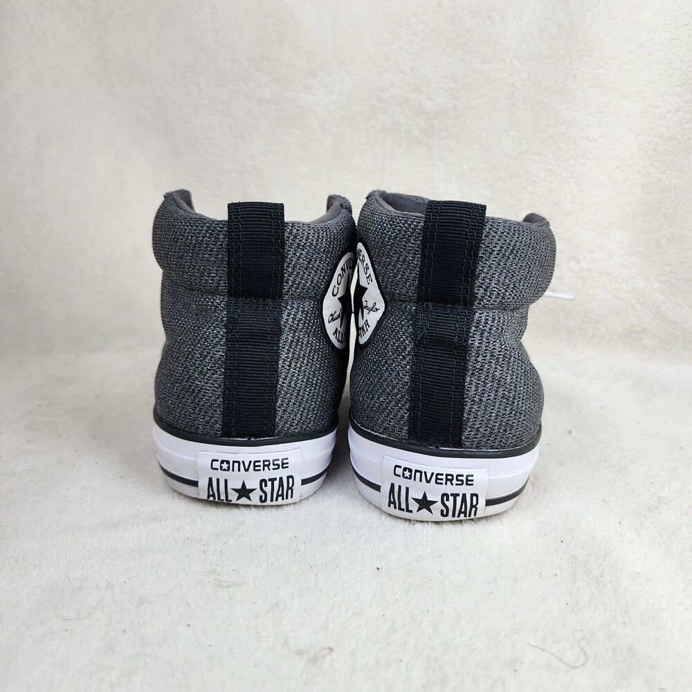 Converse All Star Mid Top Grey Canvas Lace Up Skate Shoes Size Mens 8 Women 10 - Picture 4 of 15